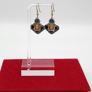 Elegant Multicolor Enamel Earrings